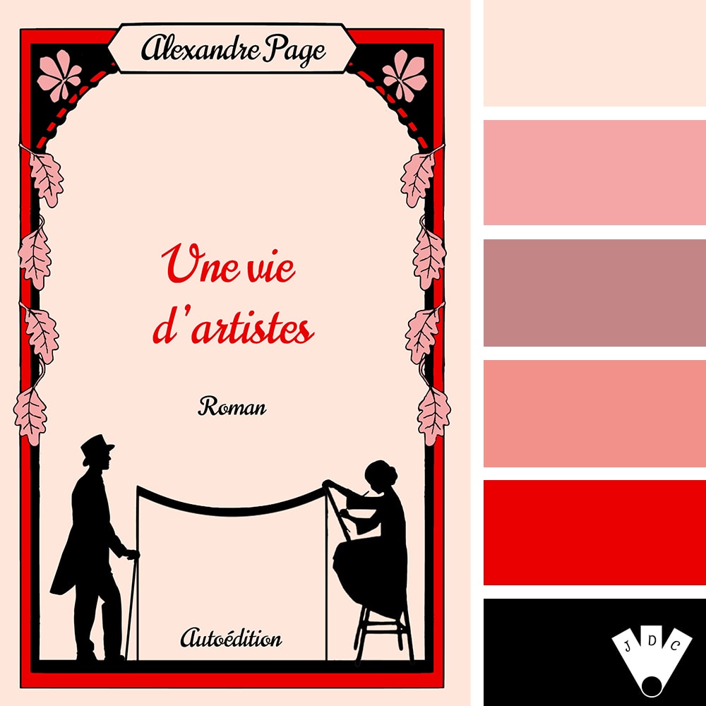 Color palette à partir de la couverture du livre "Une vie d'artistes" par l'auteur Alexandre Page