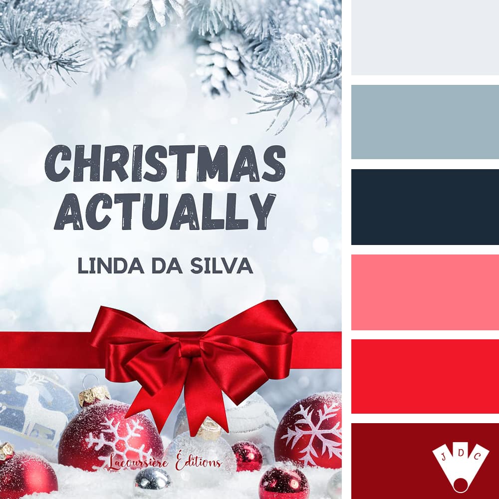 Color palette à partir d'une couverture du livre "Christmas Actually" de l'autrice Linda Da Silva