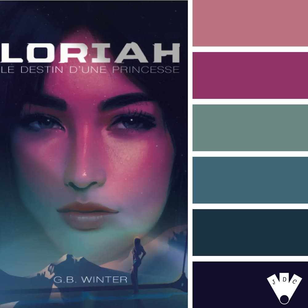 Color palette à partir de la couverture du livre "Loriah" de l'auteur G.B. Winter