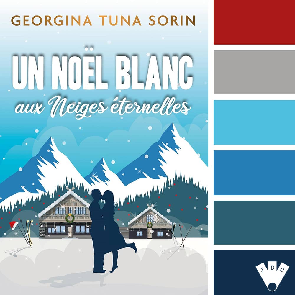 Color palette à partir de la couverture du livre "Un noël blanc aux neiges éternelles" de Georgina Tuna Sorineternelles