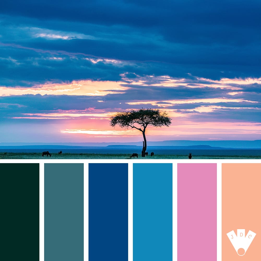 color palette à partir d'une photo d'un paysage du Kenya