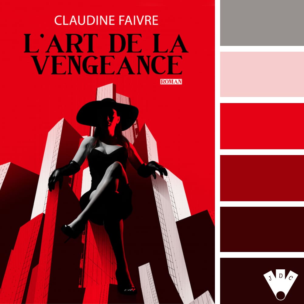 Color palette à partir de la couverture du livre "L'art de la vengeance" de Claudine Faivre