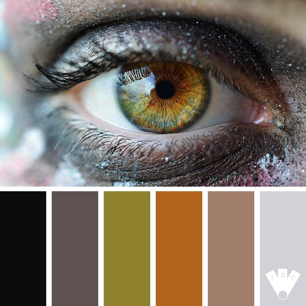 Color palette à partir d'une photo d'un œil maquillé.