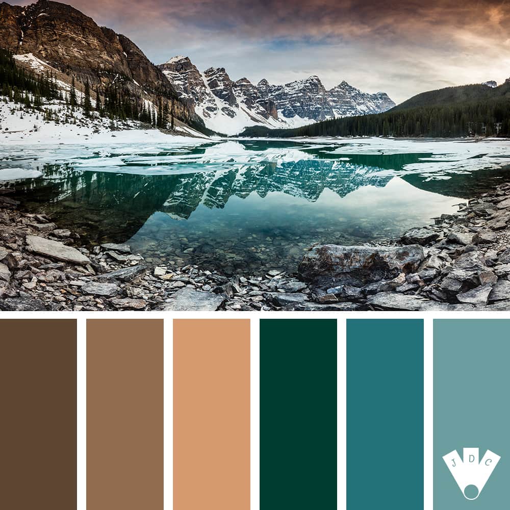 color palette à partir d'une photo d'un paysage de montagne