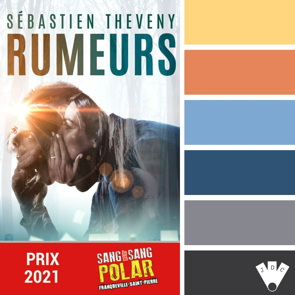 Color palette à partir de la couverture du livre "Rumeurs" de Sébastien Theveny