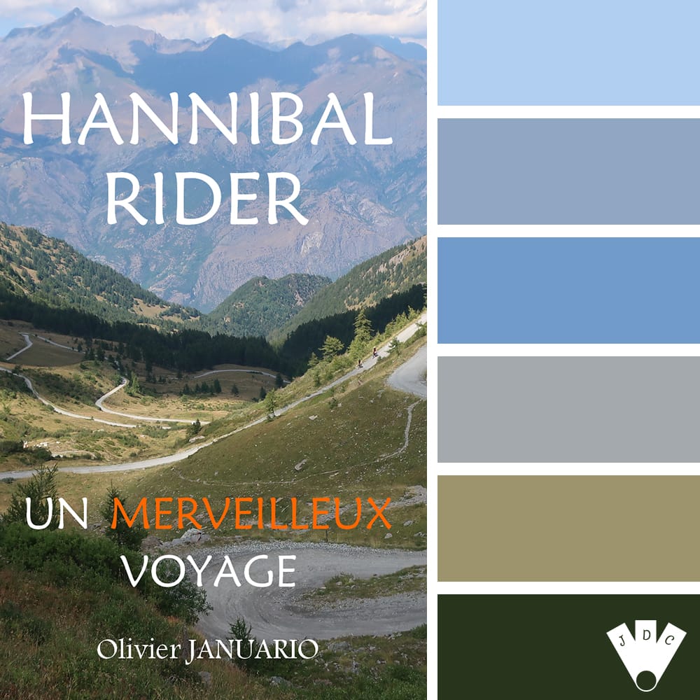 Color palette à partir de la couverture du livre "Hannibal Rider" d'Olivier Januario