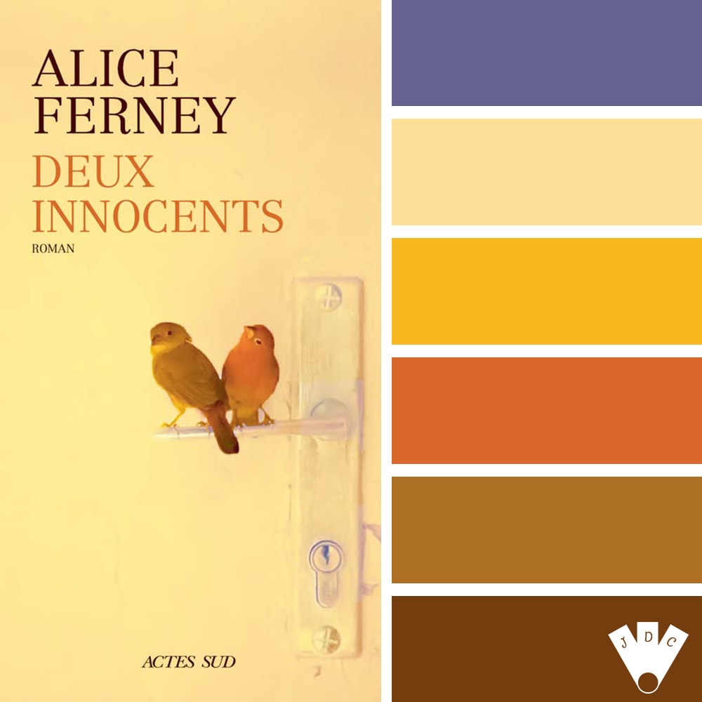 Color palette à partir de la couverture du livre "Deux innocents" d'Alice Ferney