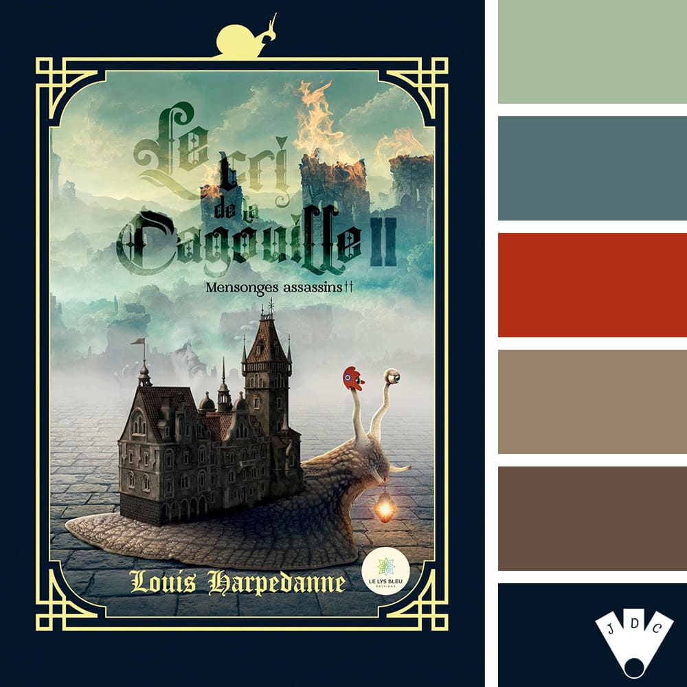 Color palette à partir de la couverture du livre "Le cri de la cagouille 2" de l'auteur Louis Harpedanne