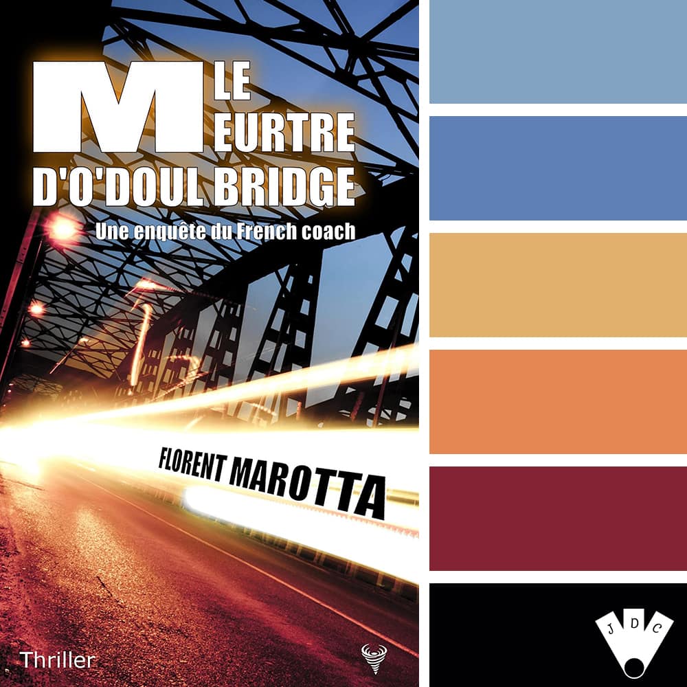 Color palette à partir de la couverture du livre "Le meurtre d'O'Doul Bridge" de Florent Marotta