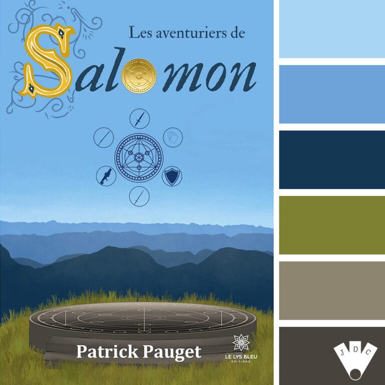 Color palette à partir de la couverture du livre "Les aventuriers de Salomon" de l'auteur Patrick Chauvet
