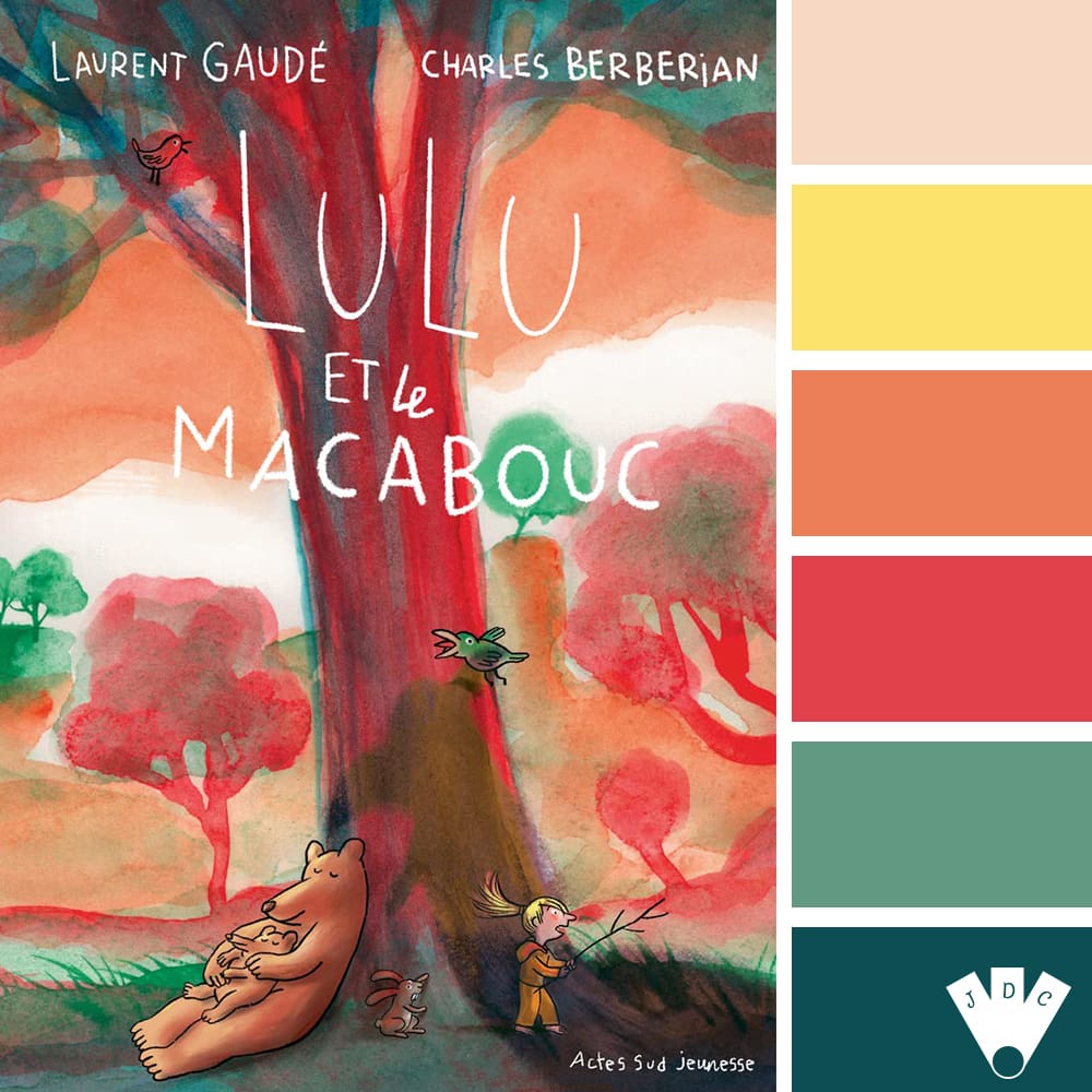 Color palette à partir de la couverture du livre "Lulu et le Macabouc" de l'auteur Laurent Gaudé
