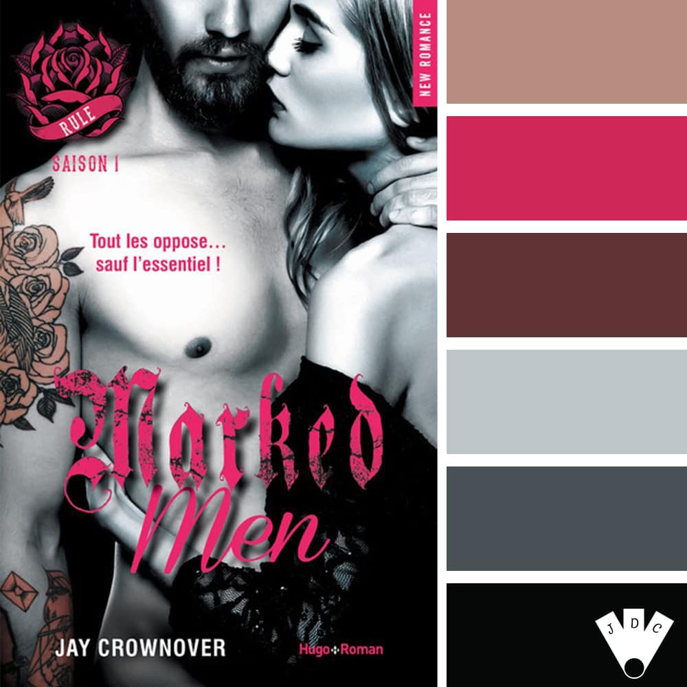 Color palette à partir de la couverture du livre "Marked Men T1" de Jay Crownover