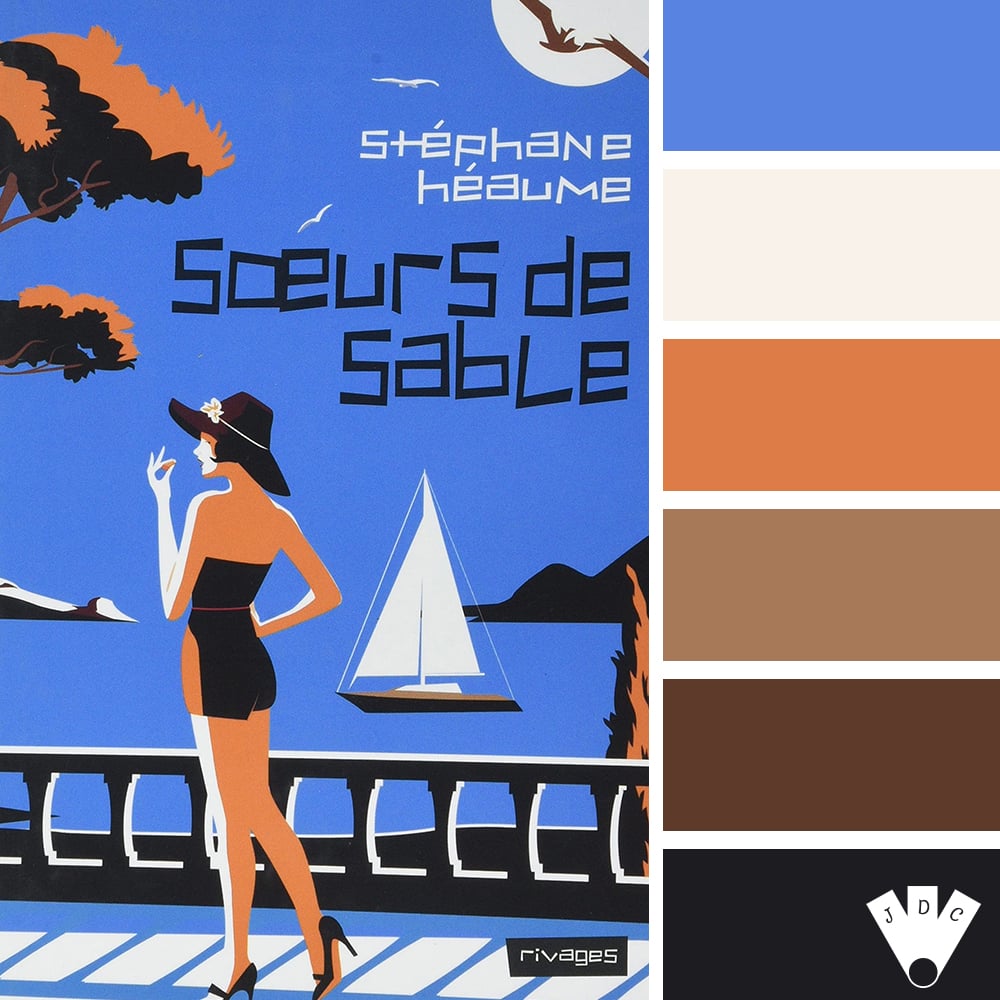 Color palette à partir de la couverture du livre "Sœurs de sable" de Stéphane Héaume