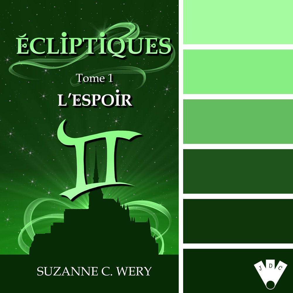 Color palette à partir de la couverture du livre "Ecliptiques T1 - L'espoir" de Suzanne C. Wery