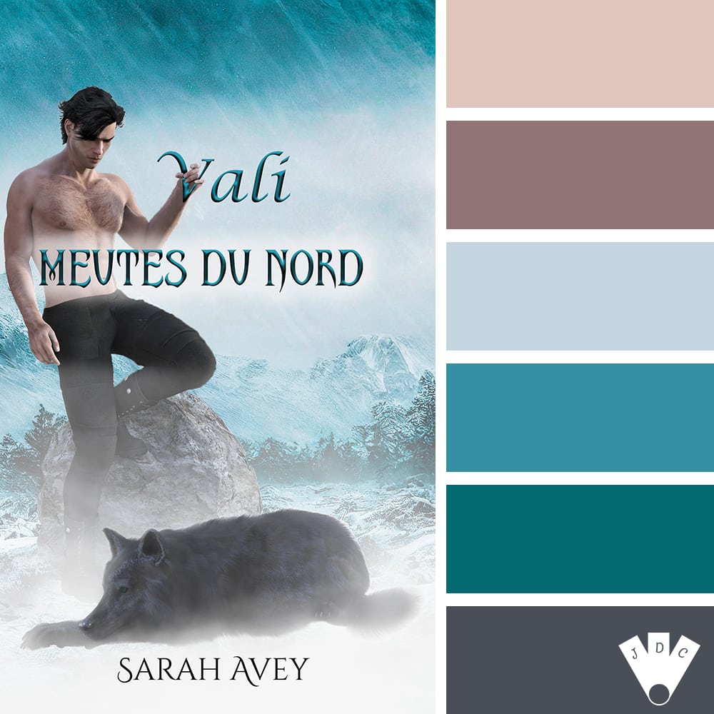 Color palette à partir de la couverture du livre "Meute du nord T6" de Sarah Avey