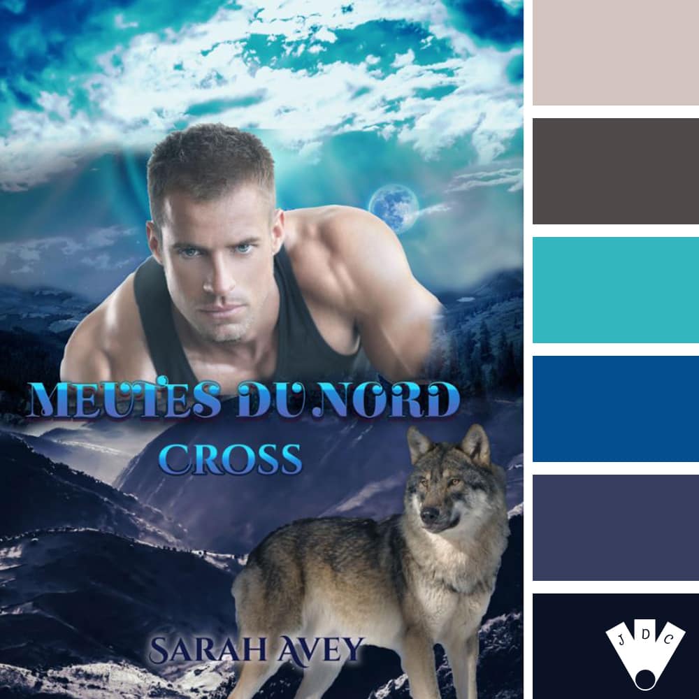 Color palette à partir de la couverture du livre "Meutes du nord : Cross" de Sarah Avey