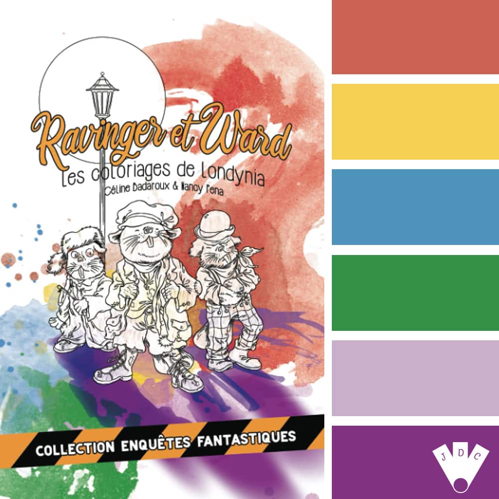 Color palette de la couverture du livre "Les coloriages de Londynia volume 1" de l'autrice Céline Badaroux