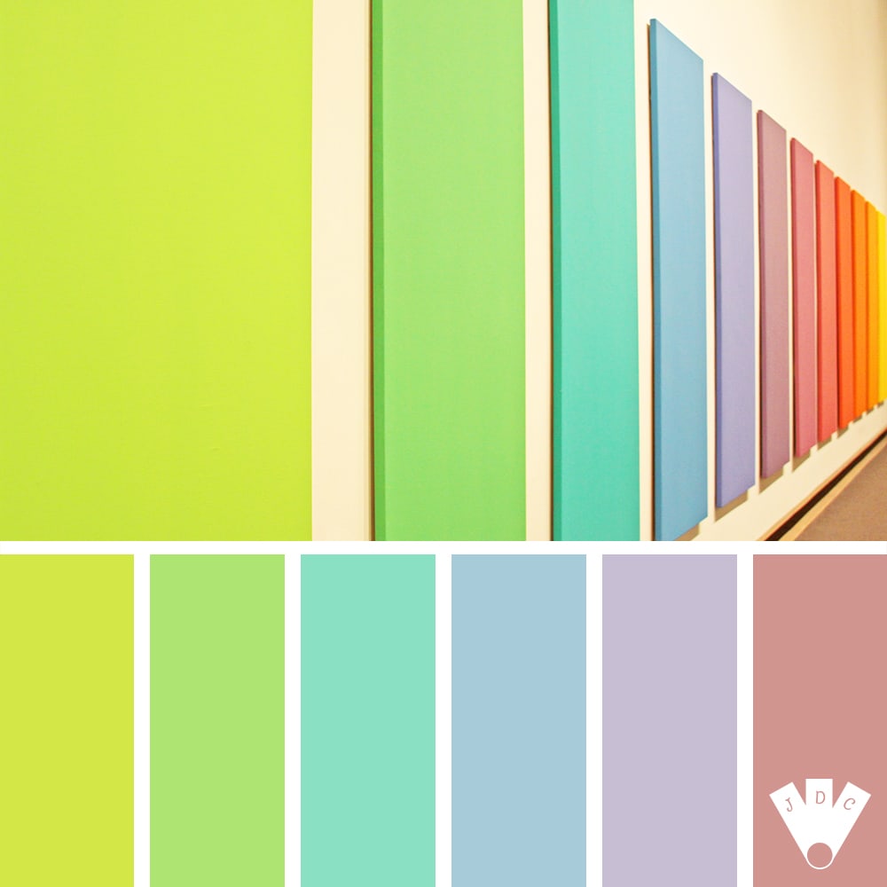 Color palette à partir d'un mur coloré.