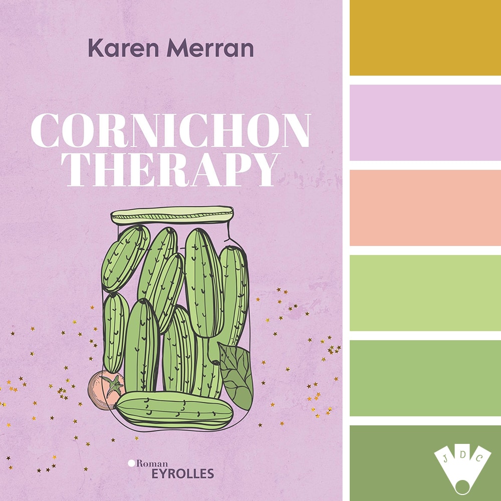 Color palette du livre "Cornichon Therapy" de l'autrice Karen Merran