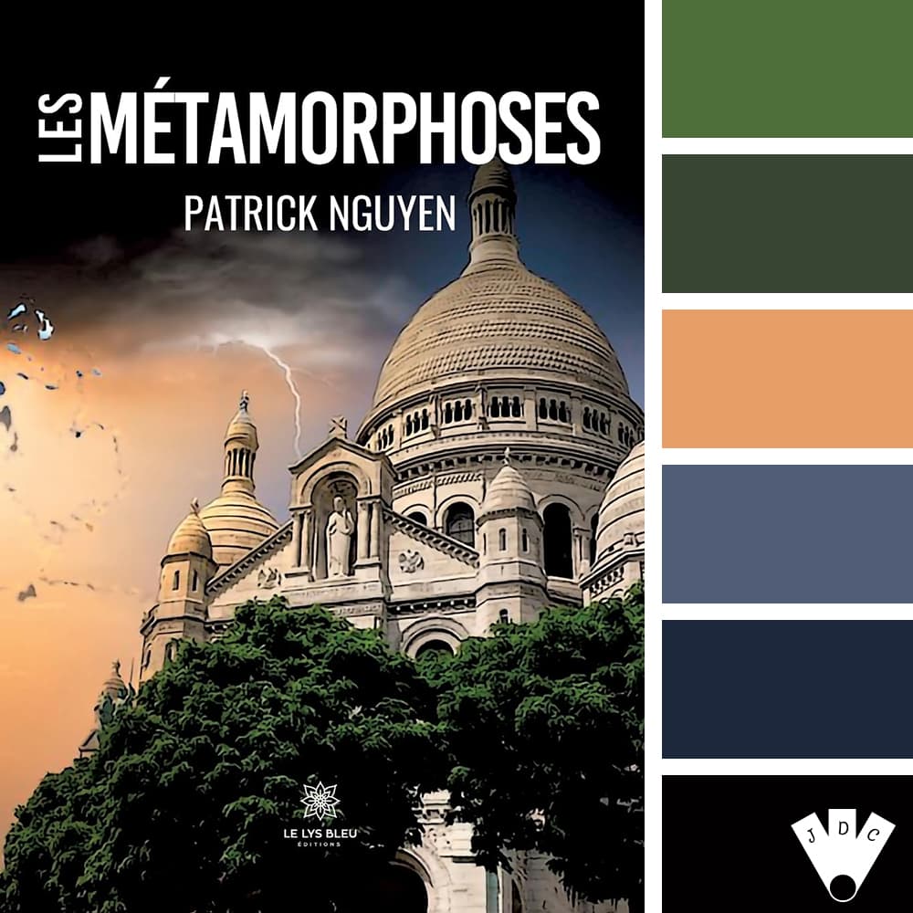 Color palette à partir de la couverture du livre "Les métamorphoses" de l'auteur Patrick Nguyen
