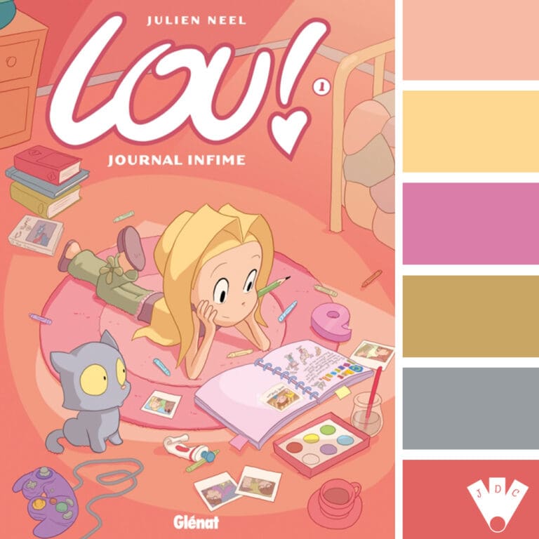 Color palette à partir de la couverture du livre "Lou ! T1 journal infime" de Julien Neel