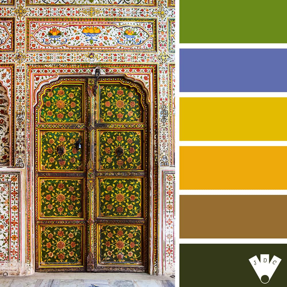 Color palette à partir d'une porte au rajasthan.