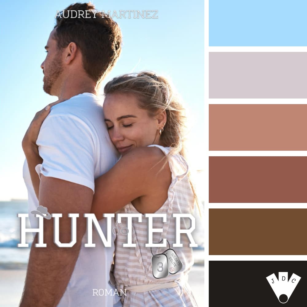 Color palette à partir de la couverture du livre "Soldats d’élite T3 : Hunter" de Audrey Martinez