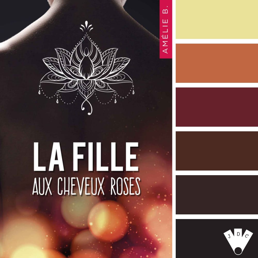 Color palette à partir de la couverture du livre "La fille aux cheveux roses" de Amélie B.