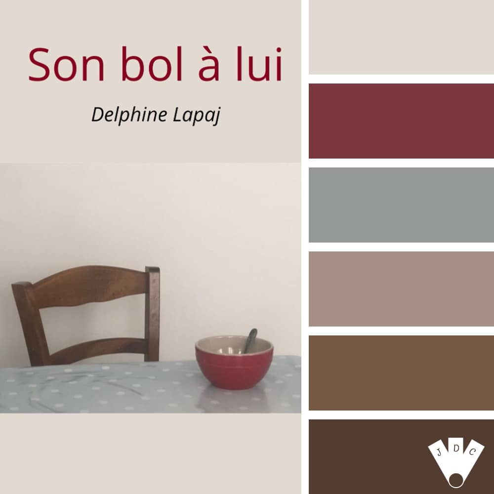 Color palette à partir de la couverture du livre "Son bol à lui" de Delphine Lapaj