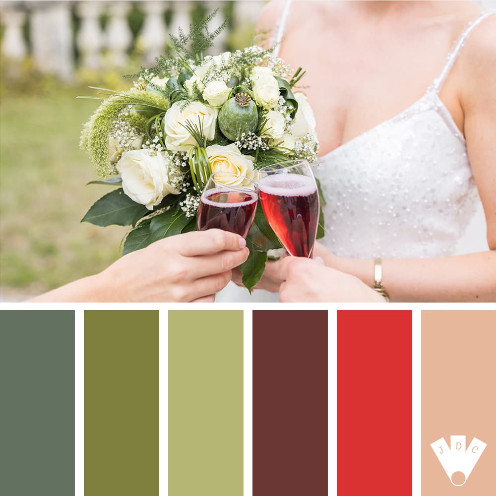Color palette à partir d'une photo de mariage par le photographe Erwann Pencreach