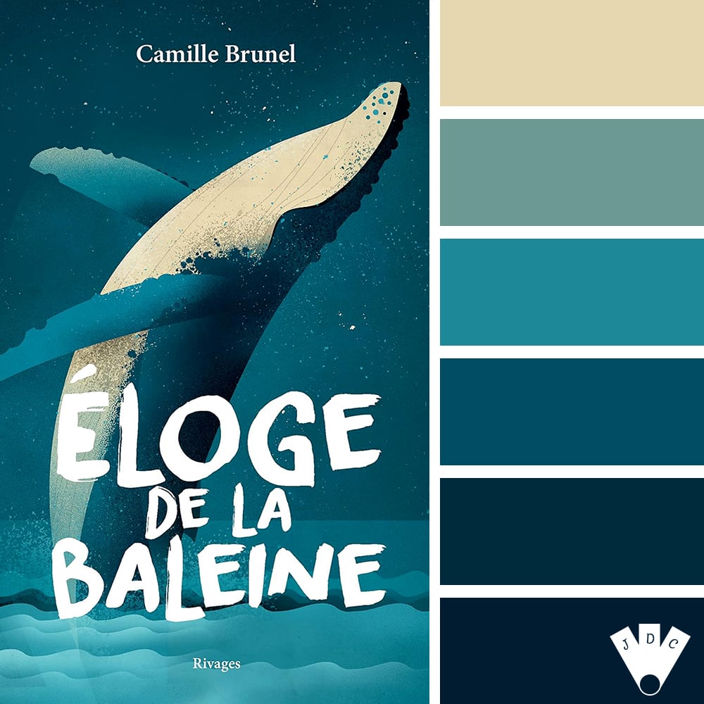 Color palette du livre "éloge de la baleine" de Camille Brunel