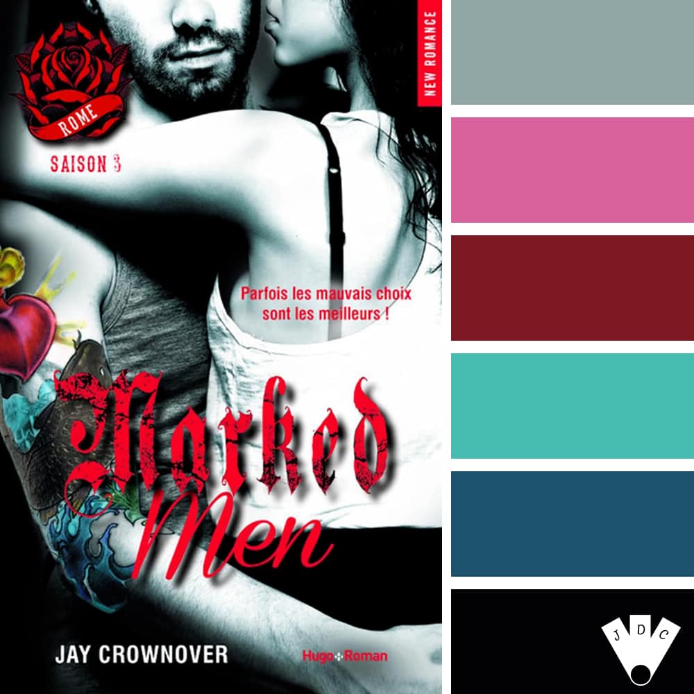 Color palette à partir de la couverture du livre "Marked Men T3" de Jay Crownover