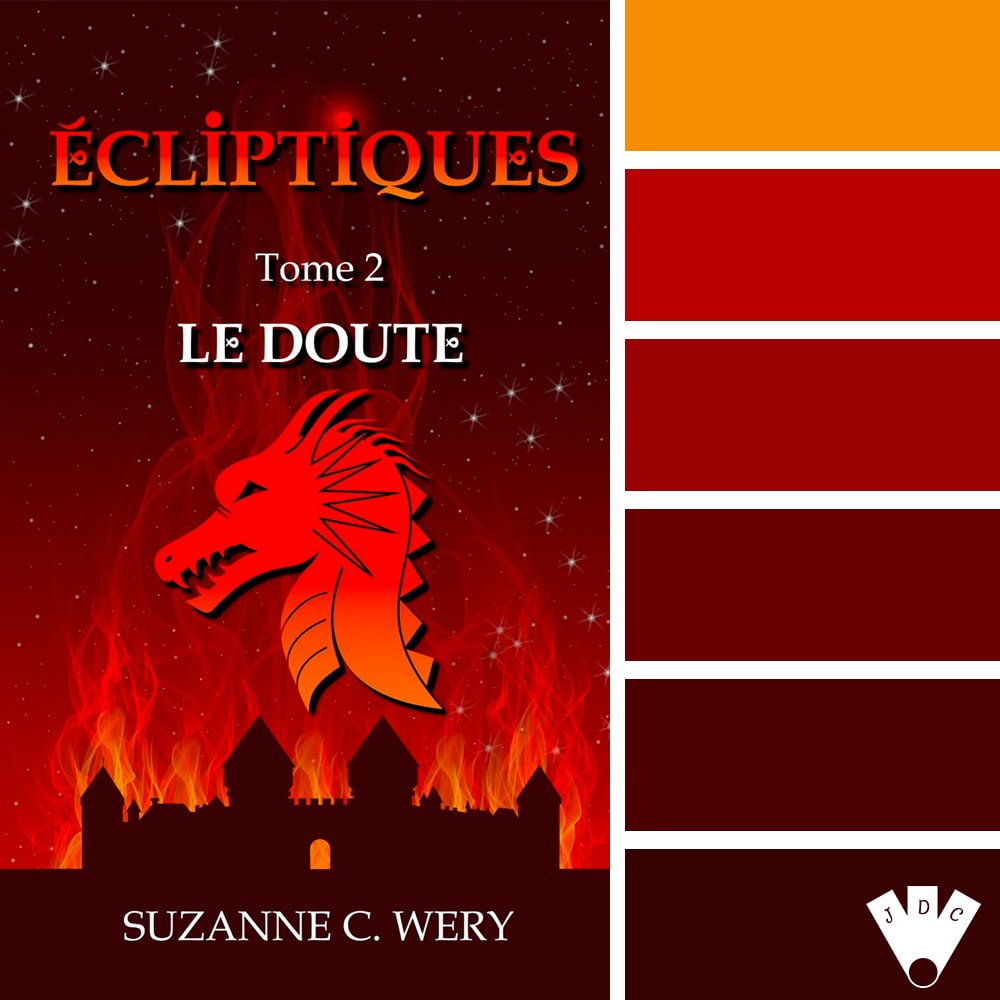 color palette à partir de la couverture du livre "ÉCLIPTIQUES - Tome 2 : Le doute" de Suzanne C. Wery