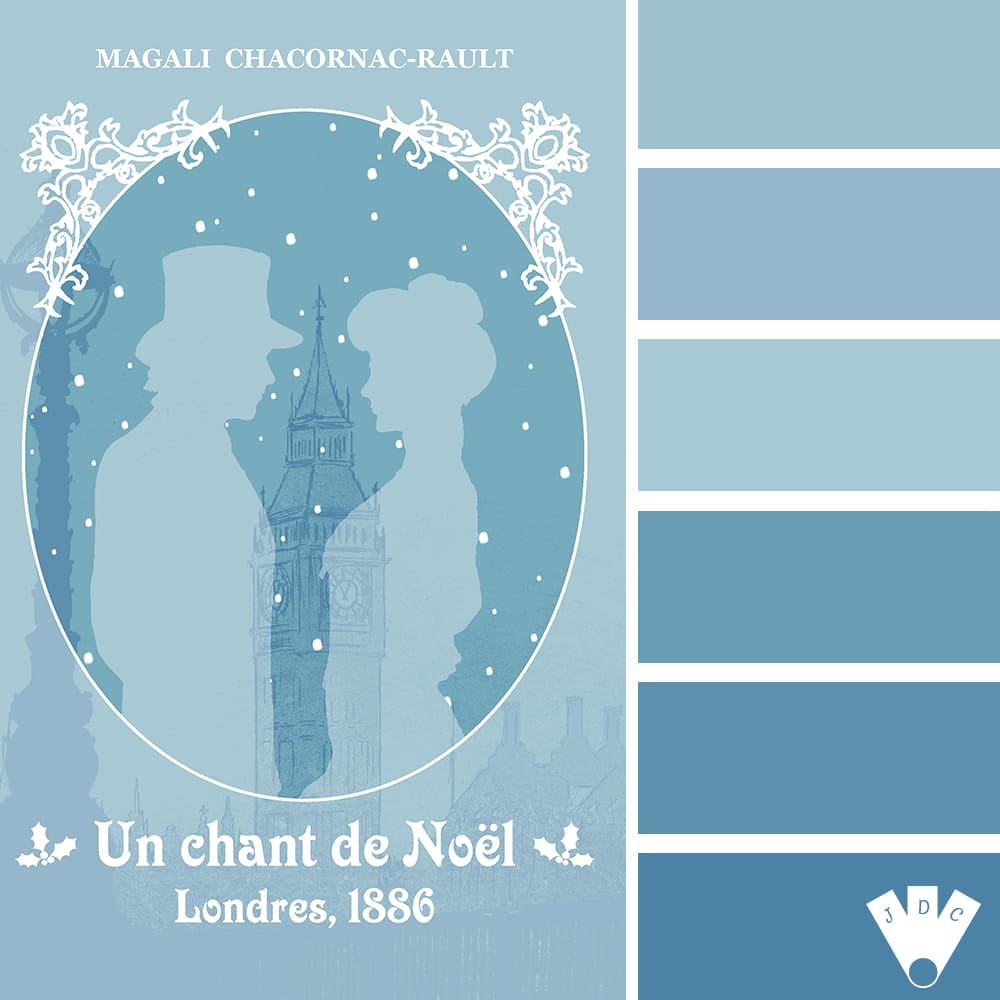 Color palette à partir de la couverture du livre "Un chant de Noël" de Magali Chacornac-Rault