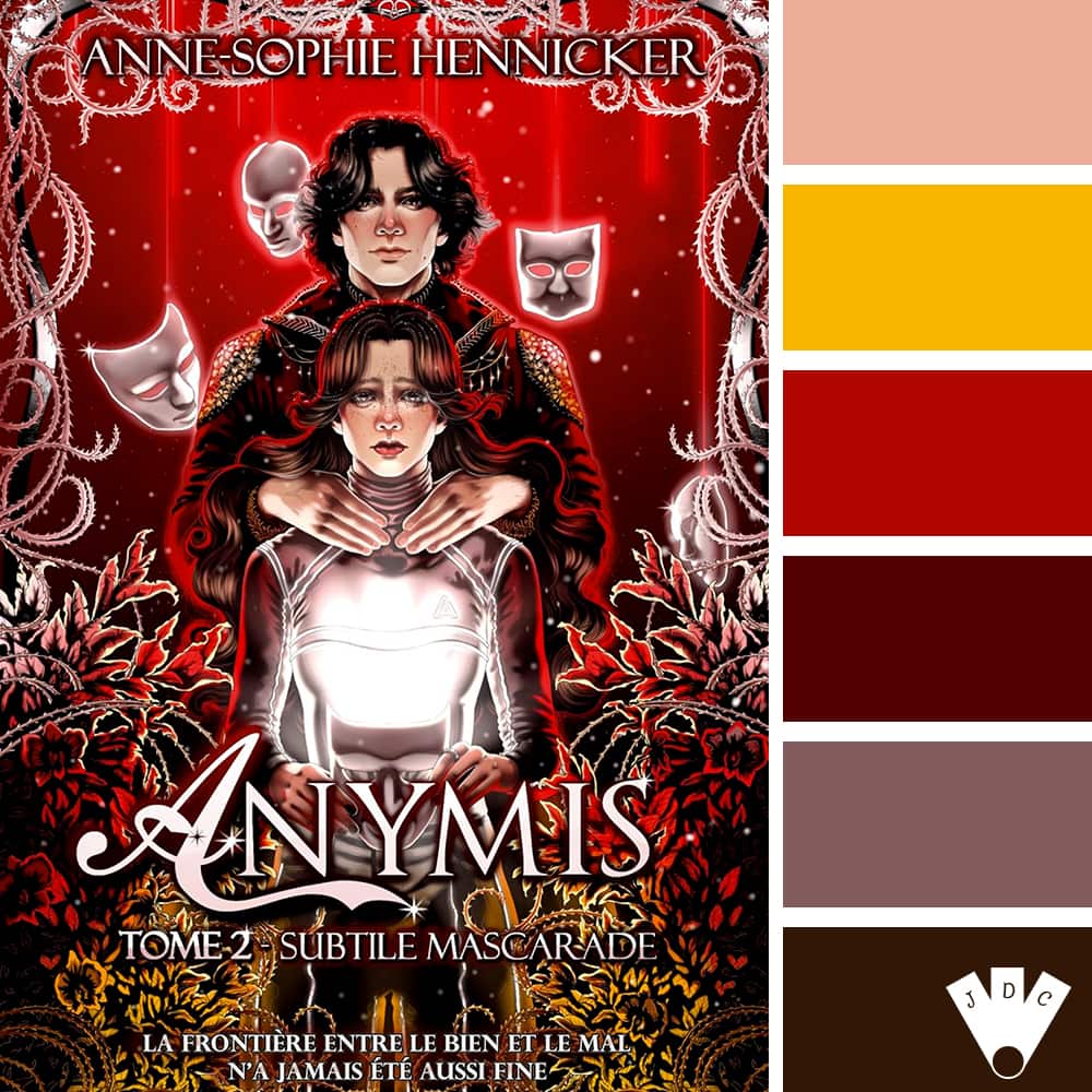 color palette à partir de la couverture du livre "Anymis: Tome 2, Subtile Mascarade" de Anne-Sophie Hennicker