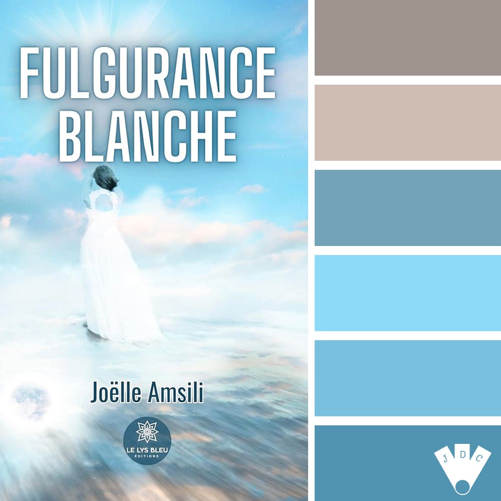 color palette à partir de la couverture du livre "Fulgurance blanche" de Joëlle Amsili