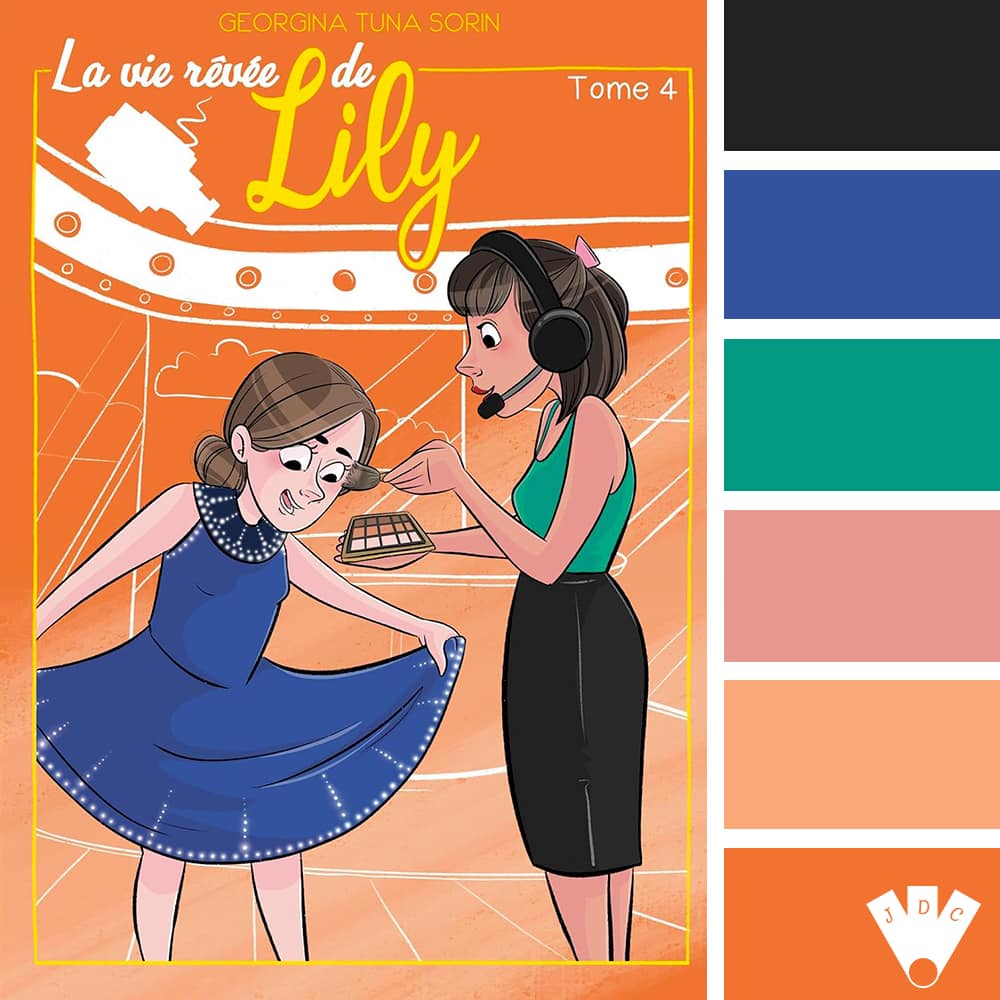 color palette à partir de la couverture du livre "La vie rêvée de Lily: T4" de Georgina Tuna Sorin