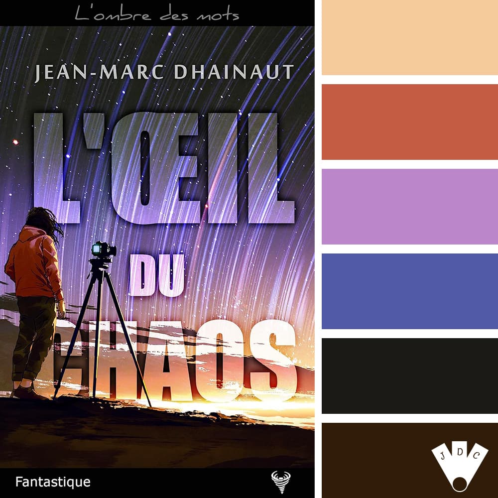 color palette à partir de la couverture du livre "L'œil du chaos" de Jean-Marc Dhainaut