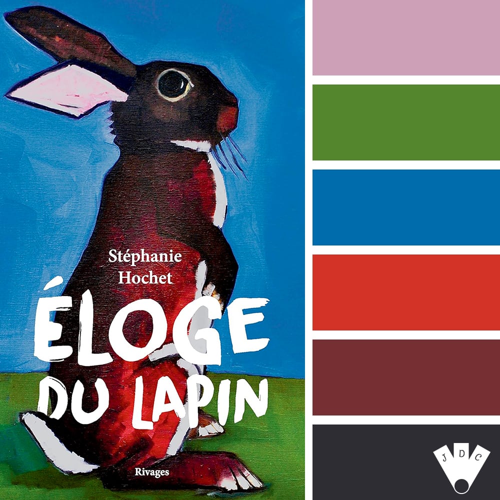 color palette à partir de la couverture du livre "éloge du lapin" de Stéphanie Hochet