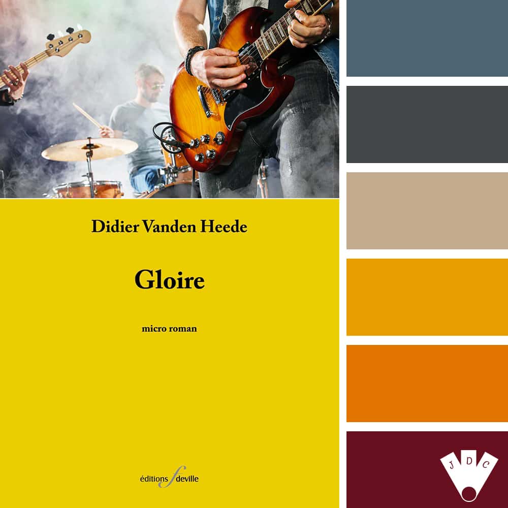 Color palette à partir de la couverture du livre "Gloire" de Didier Vanden Heede