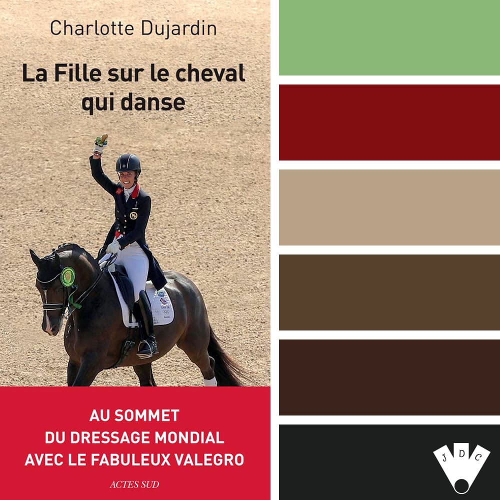 Color palette du livre "La fille sur le cheval qui danse" de Charlotte Dujardin