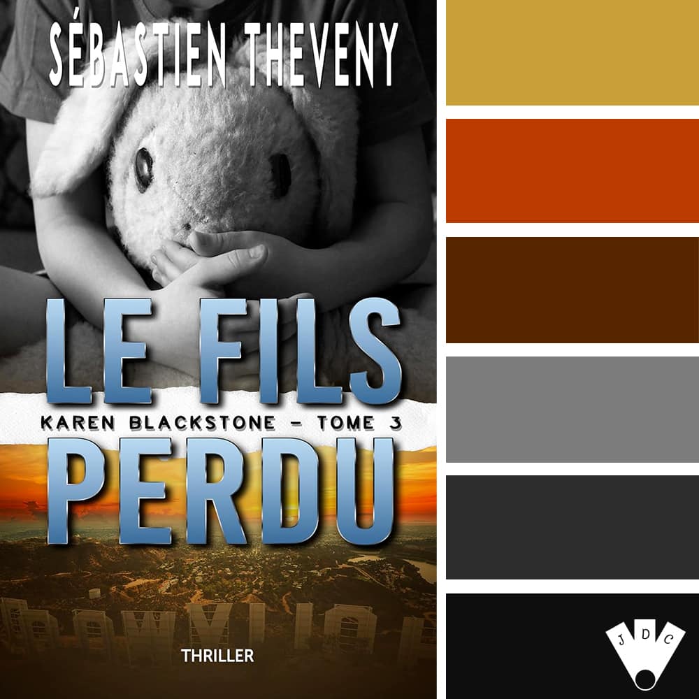 Color palette à partir de la couverture du livre "Le fils perdu" de Sébastien Theveny