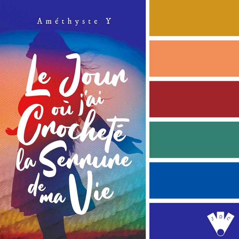 Color palette à partir de la couverture du livre "Le jour où j'ai crocheté la serrure de ma vie" de Améthyste Y