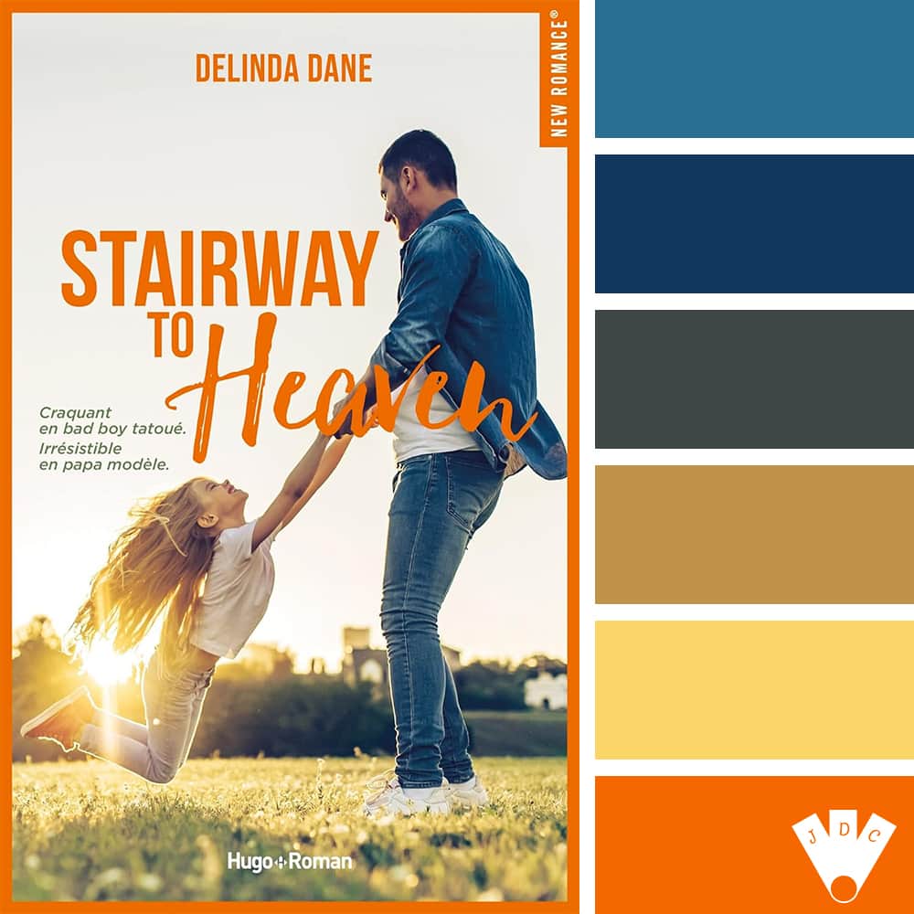 color palette à partir de la couverture du livre "Stairway to heaven" de Delinda Dane