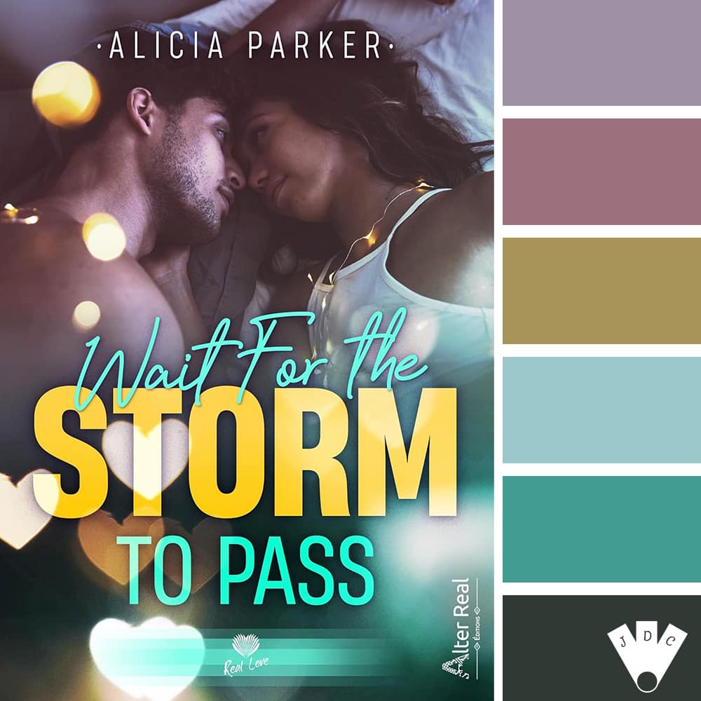 Color palette litteraire du livre "Wait for the storm to pass" de Alicia Parker.