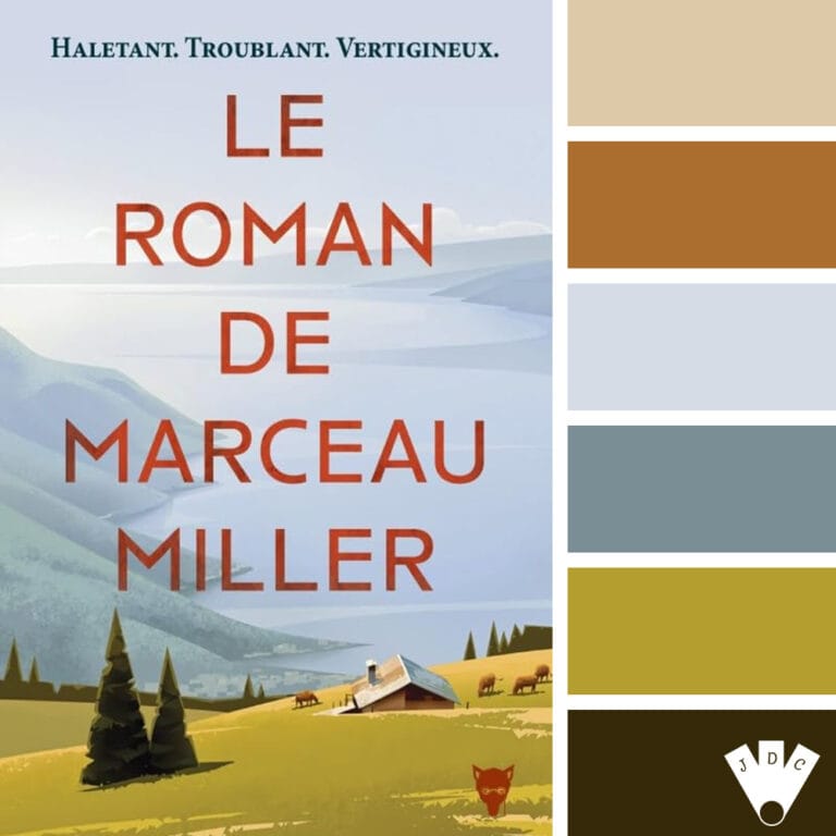 Palette de couleurs inspirée de la couverture du roman Le Roman de Marceau Miller de Marceau Miller.